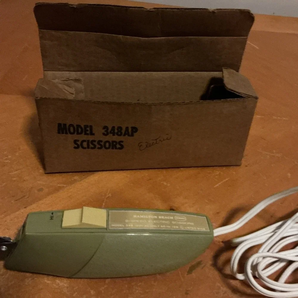 Vintage‎ Hamilton Beach 2 speed Electric Scissors Model 348 Sewing, Tested